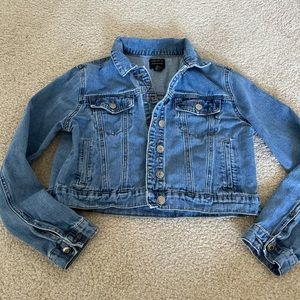 Cropped, light weight denim jacket
